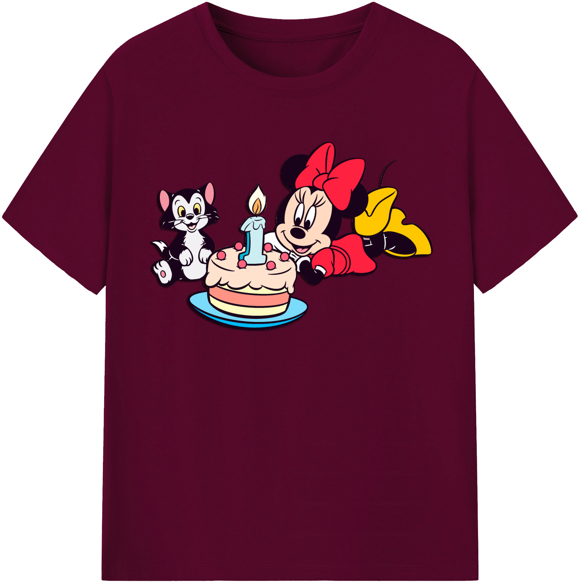 （画像用） ミッキーマウス Mickey Mouse レディースカジュアルプリントTシャツ（綿100％）